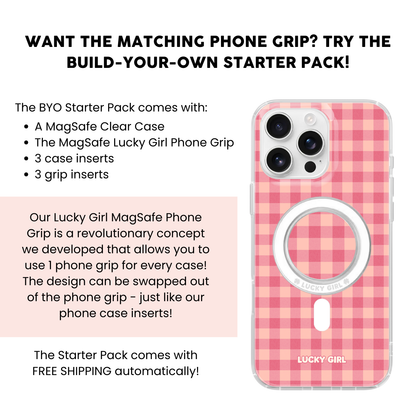 Sugar Gingham Clear Case Insert