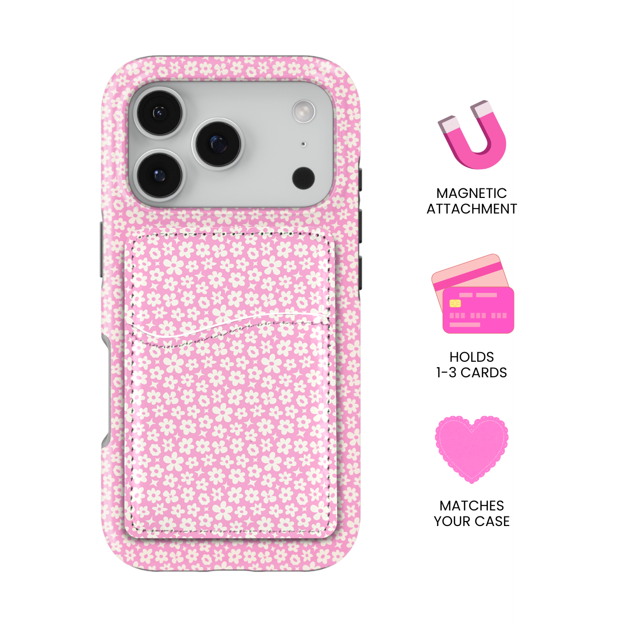 Bubblegum Little Blooms MagSafe Card Holder