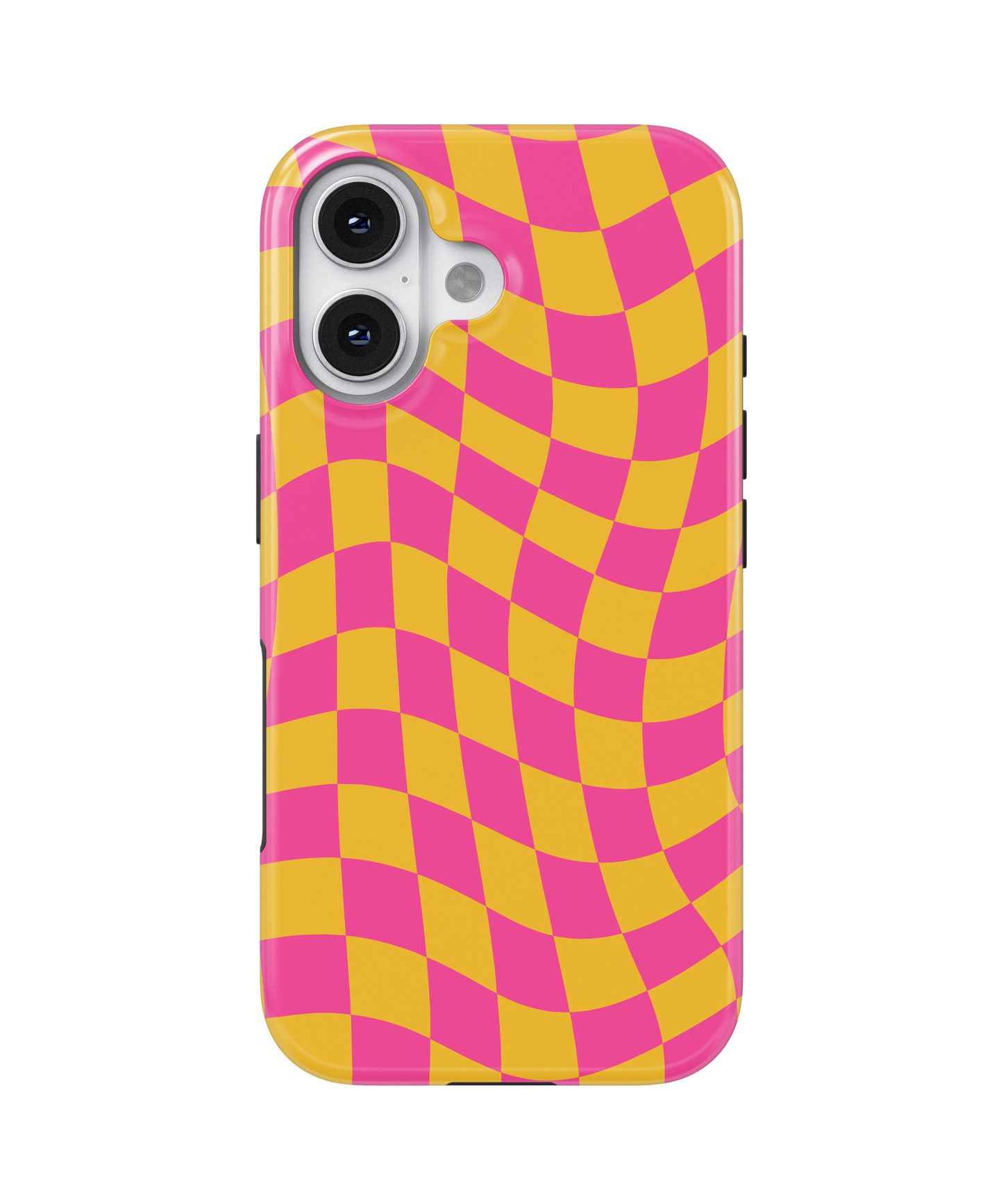 Pink Lemonade Wavy Checkers MagSafe Phone Case
