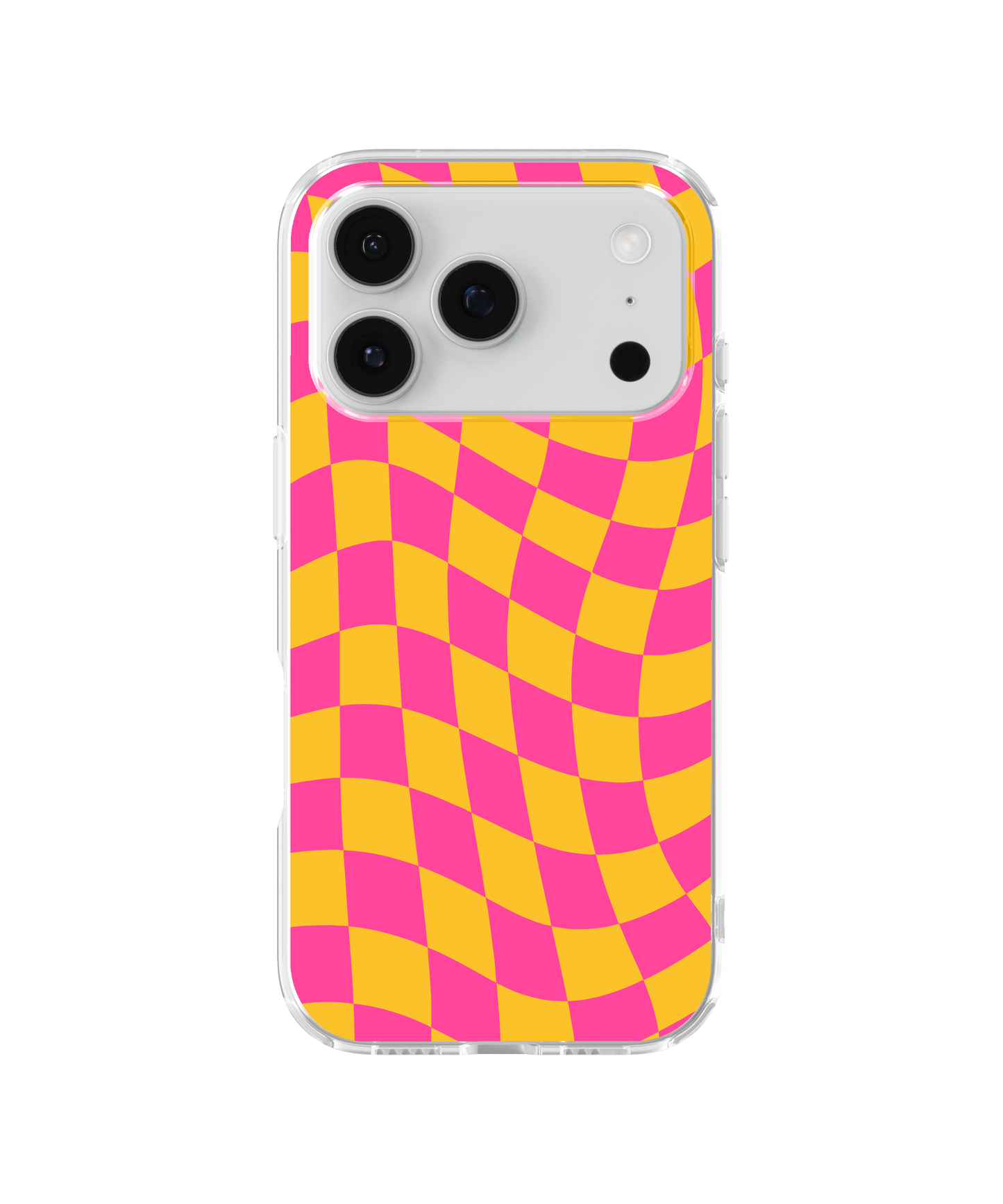 Pink Lemonade Wavy Checkers Clear Case Insert