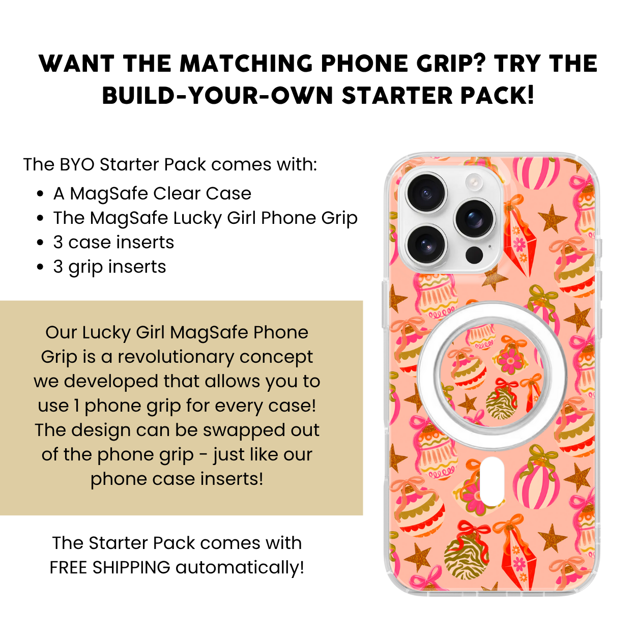 Dazzling Baubles Clear Case Insert