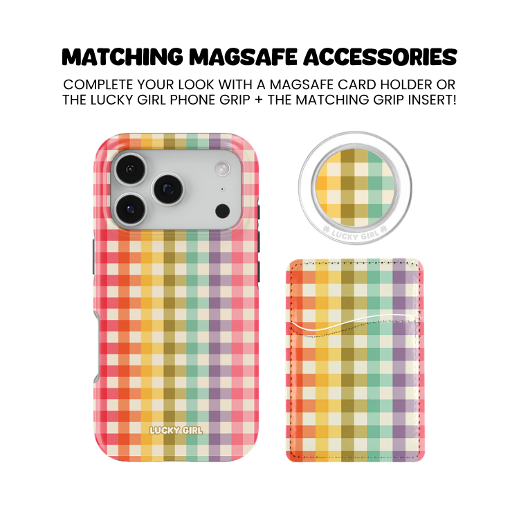 Rainbow Gingham Phone Case