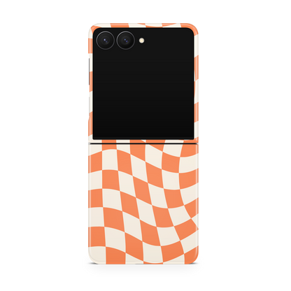 Tangerine Wavy Checkers II MagSafe Phone Case