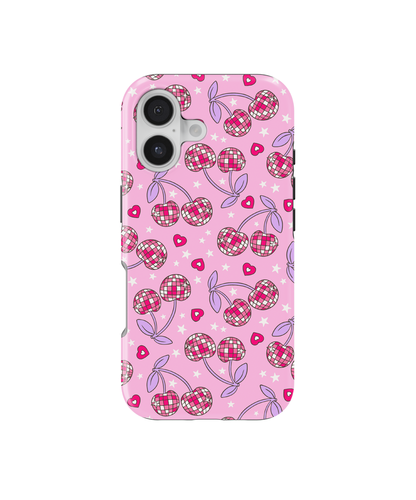 Pink & Purple Disco Cherries MagSafe Phone Case