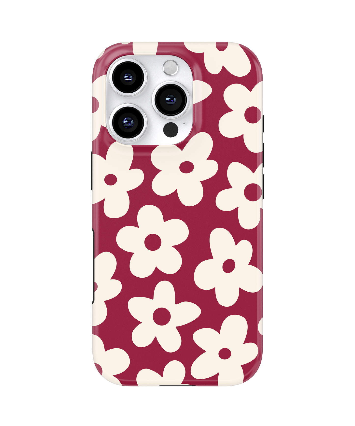 Black Cherry Big Blooms MagSafe Phone Case