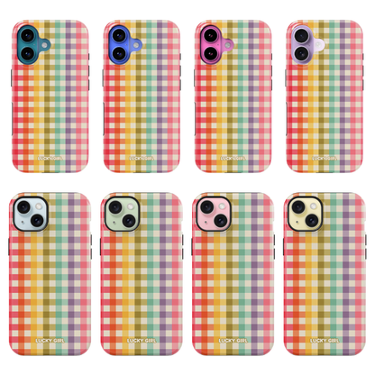 Rainbow Gingham Phone Case