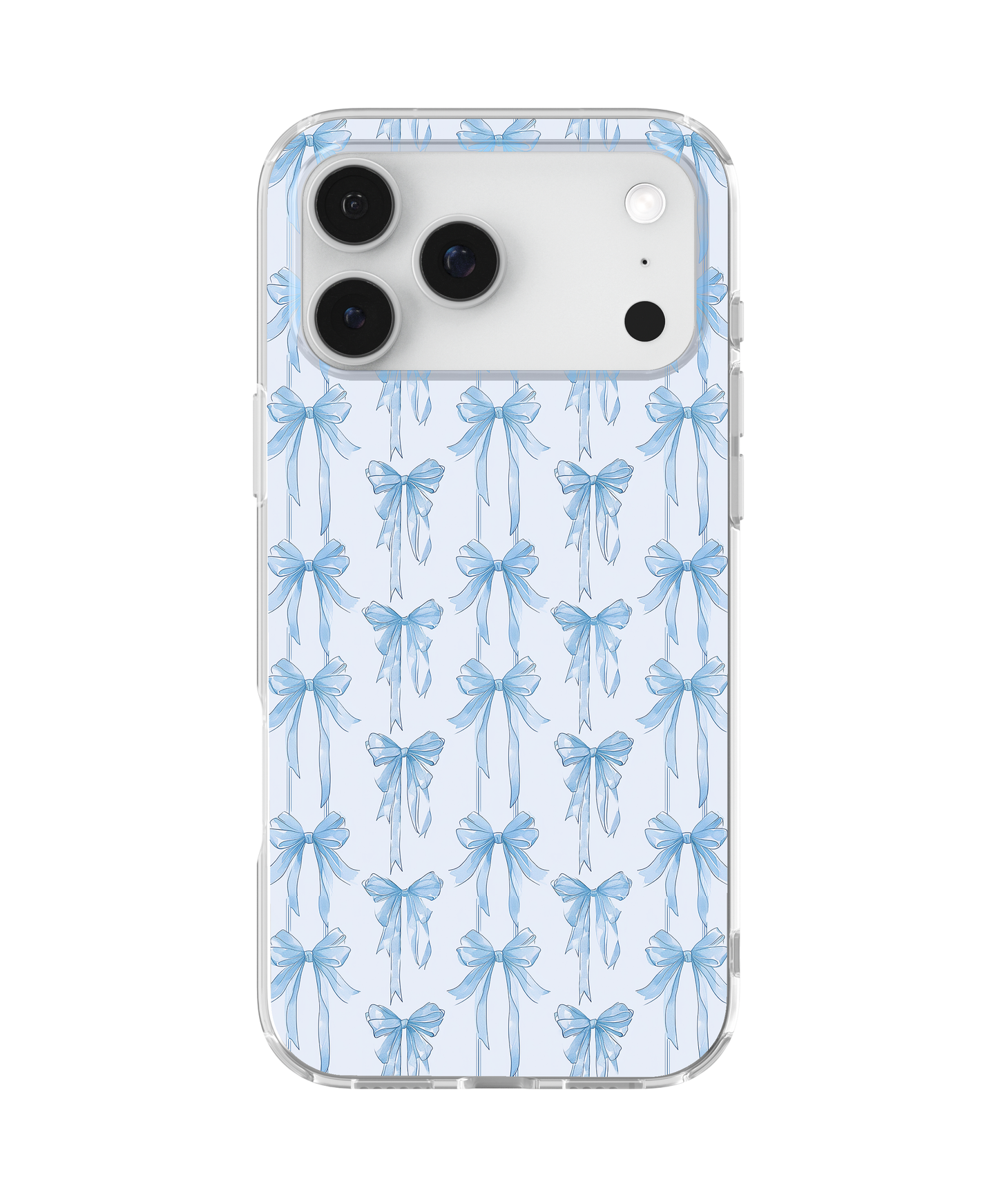 Blue Blushing Bows Clear Case Insert