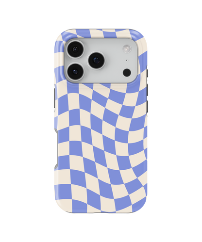 Bluebell Wavy Checkers II MagSafe Phone Case