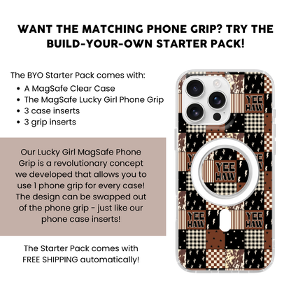 Yeehaw Check Clear Case Insert