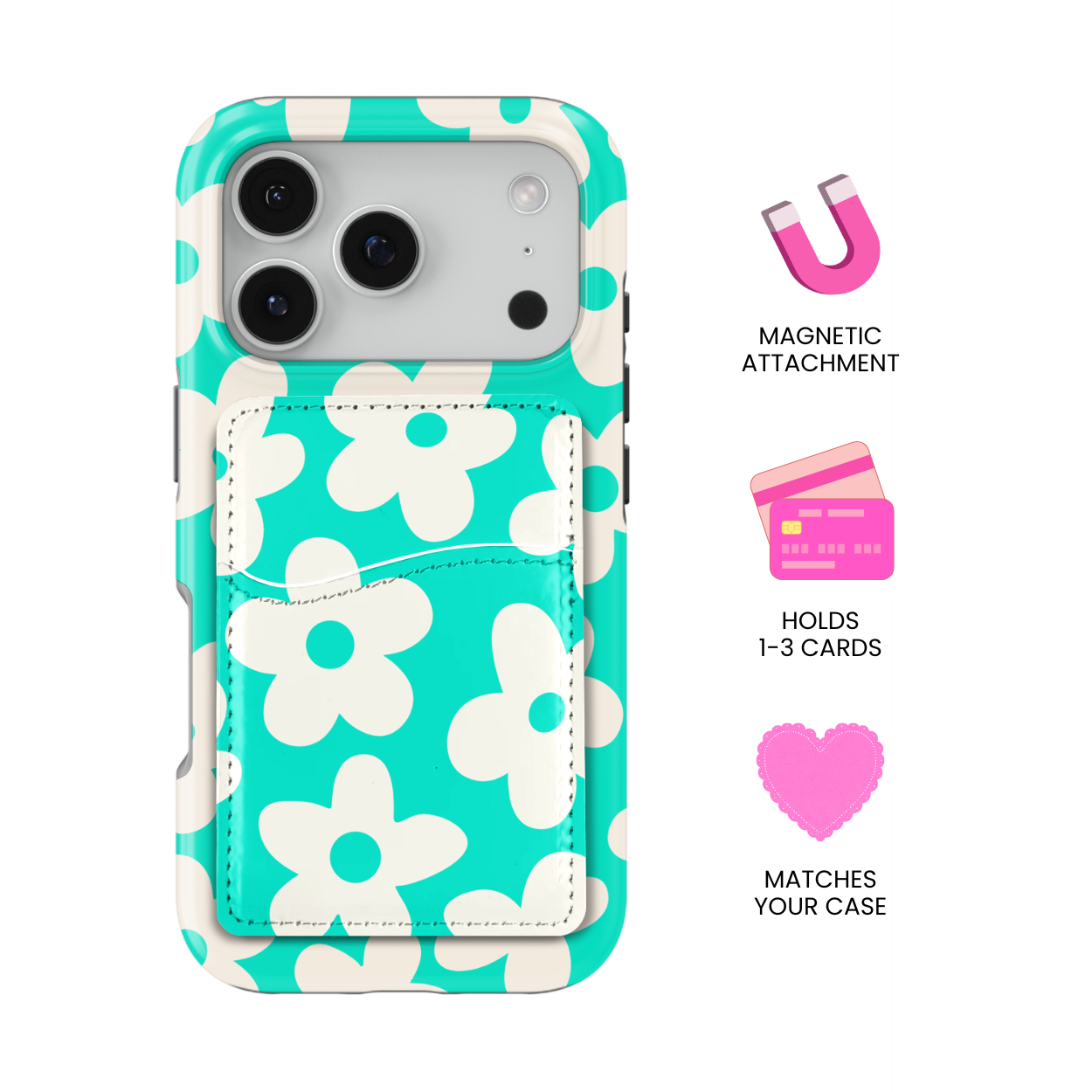 Bermuda Big Blooms MagSafe Card Holder