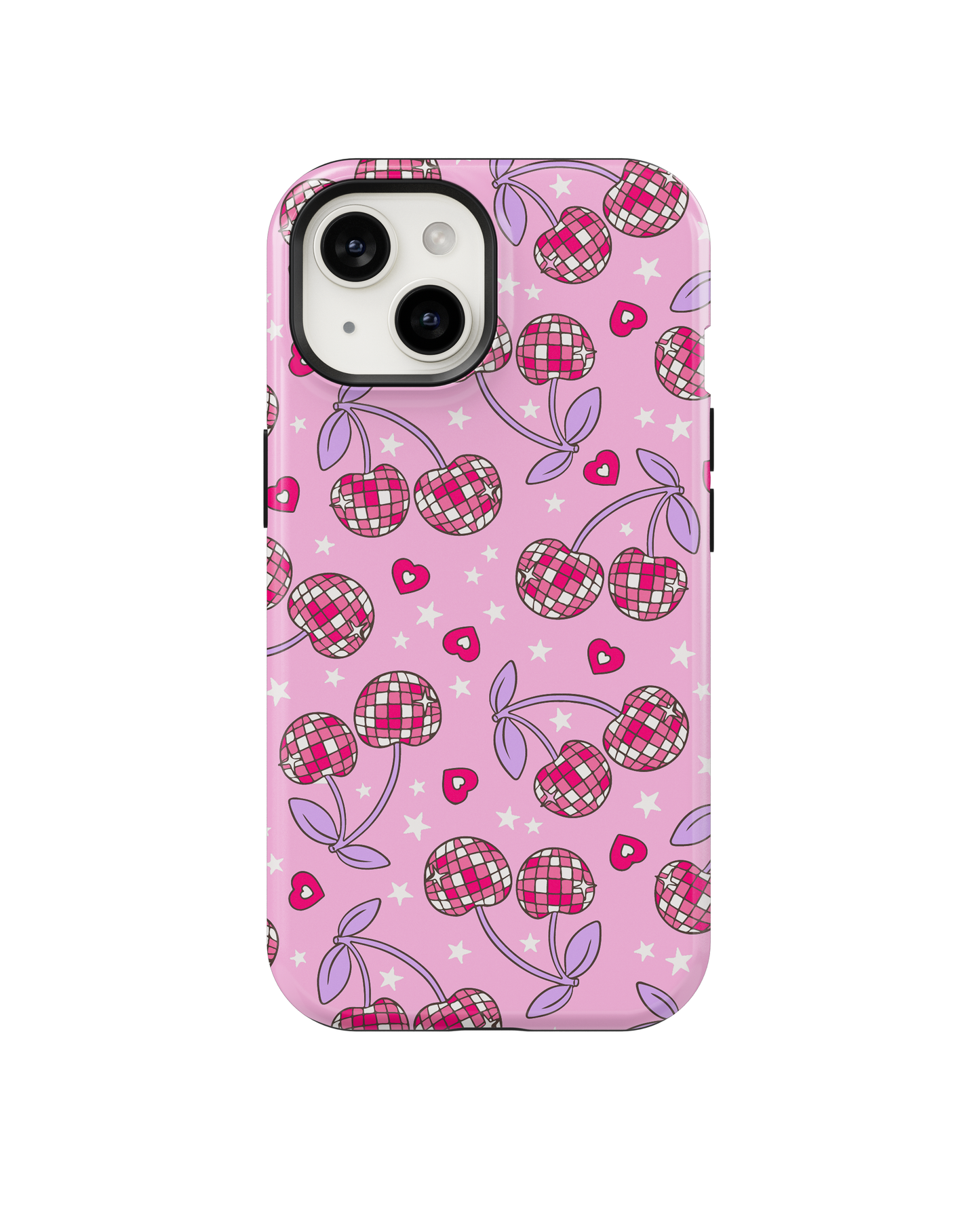 Pink & Purple Disco Cherries MagSafe Phone Case
