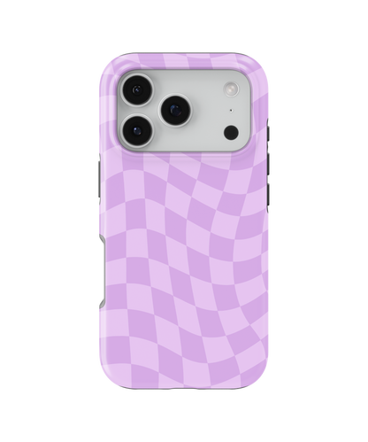 Lilac Wavy Checkers MagSafe Phone Case