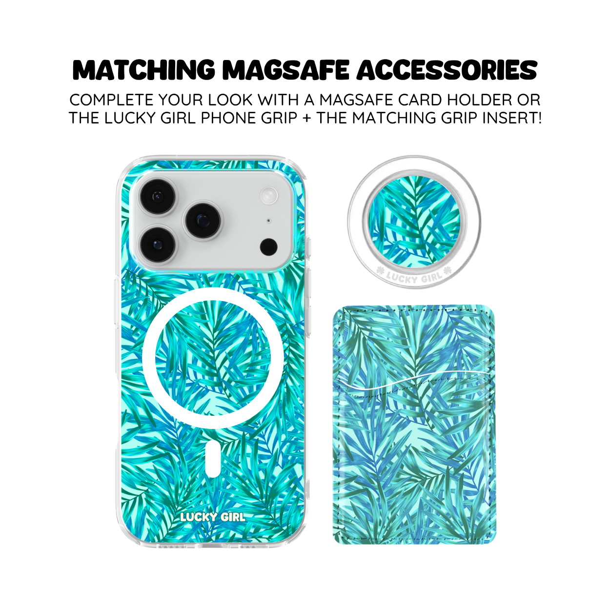 Miami Mood (Teal) Clear Case Insert