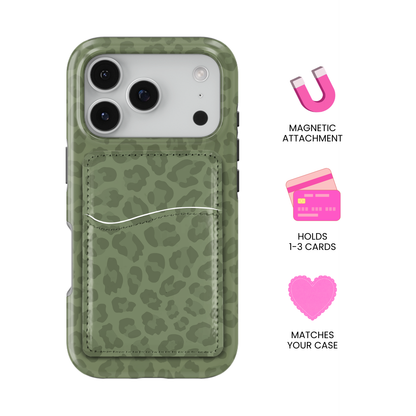 Moss Leopard MagSafe Card Holder