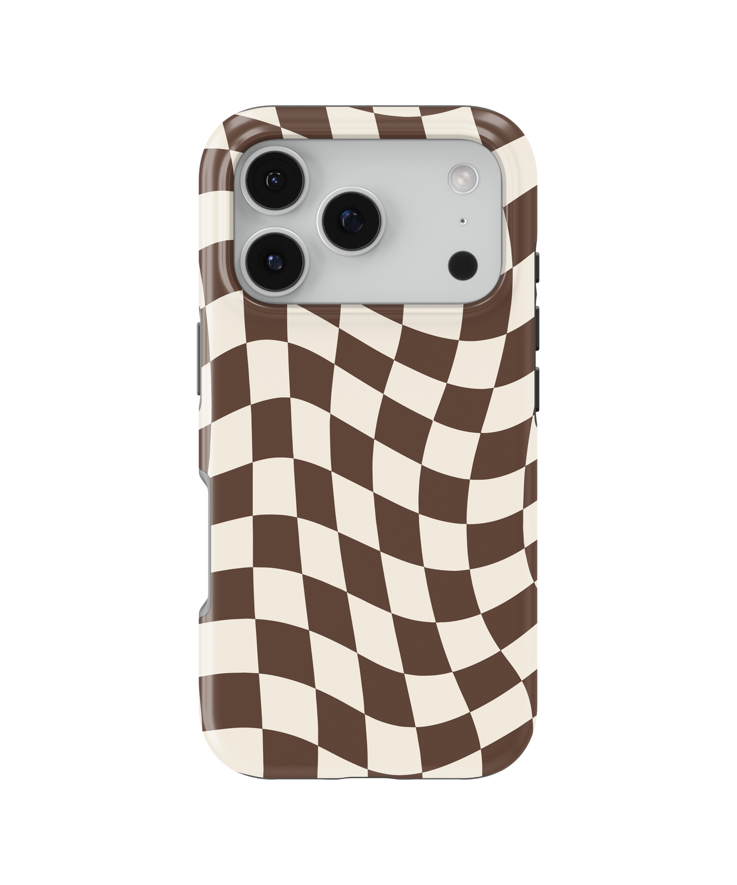 Espresso Wavy Checkers II MagSafe Phone Case