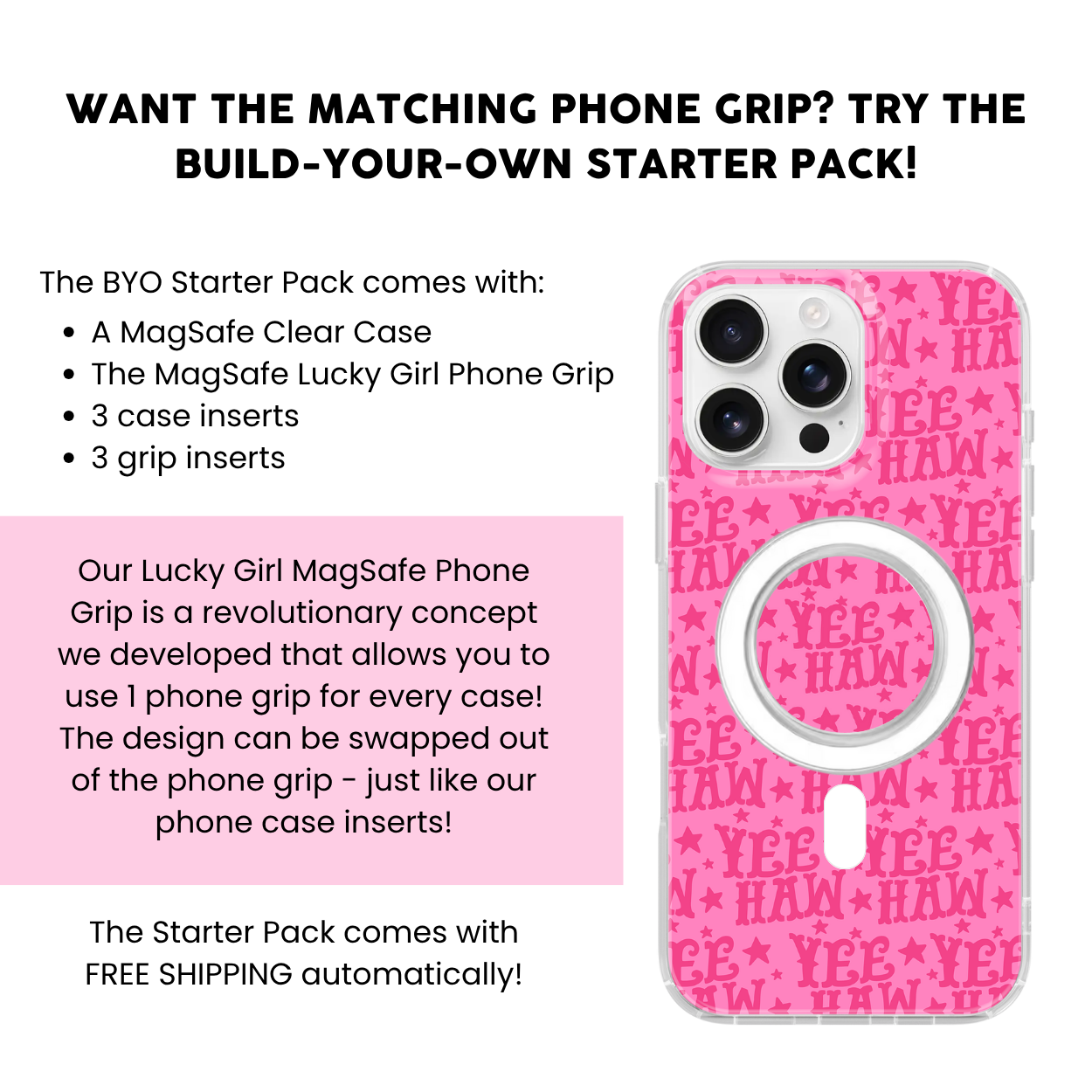 Yeehaw Barbie Clear Case Insert