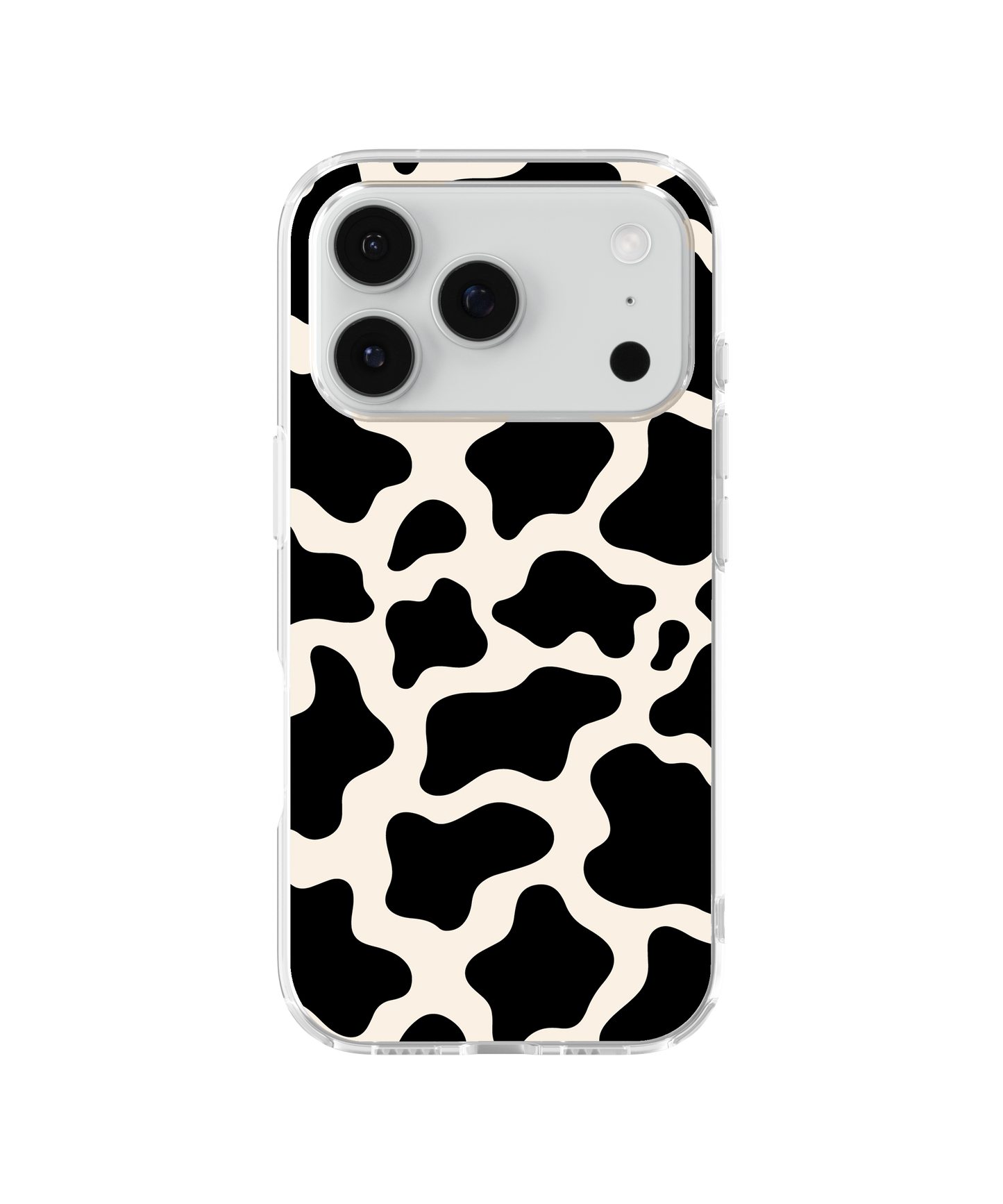 Onyx Cow Print Clear Case Insert