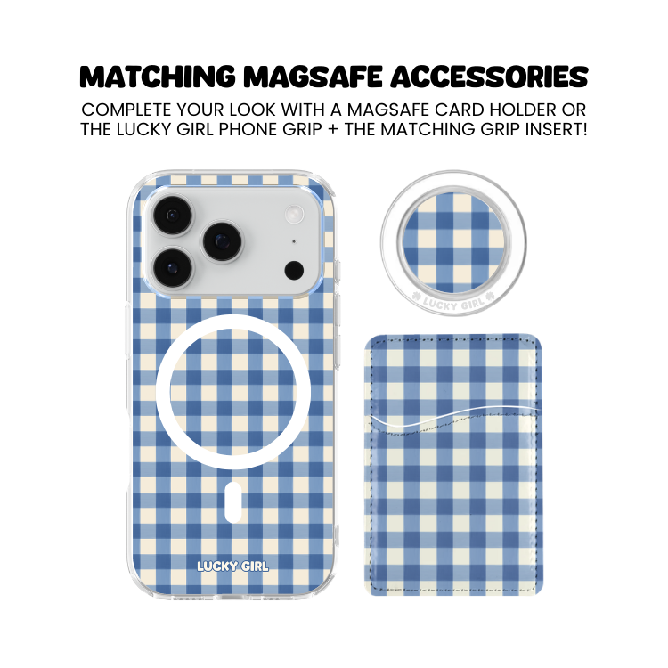 Blueberry Gingham Clear Case Insert