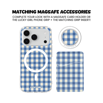 Blueberry Gingham Clear Case Insert