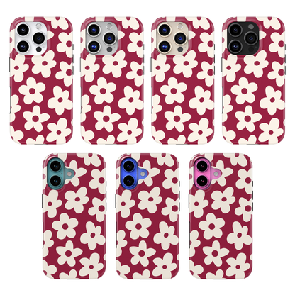 Black Cherry Big Blooms MagSafe Phone Case