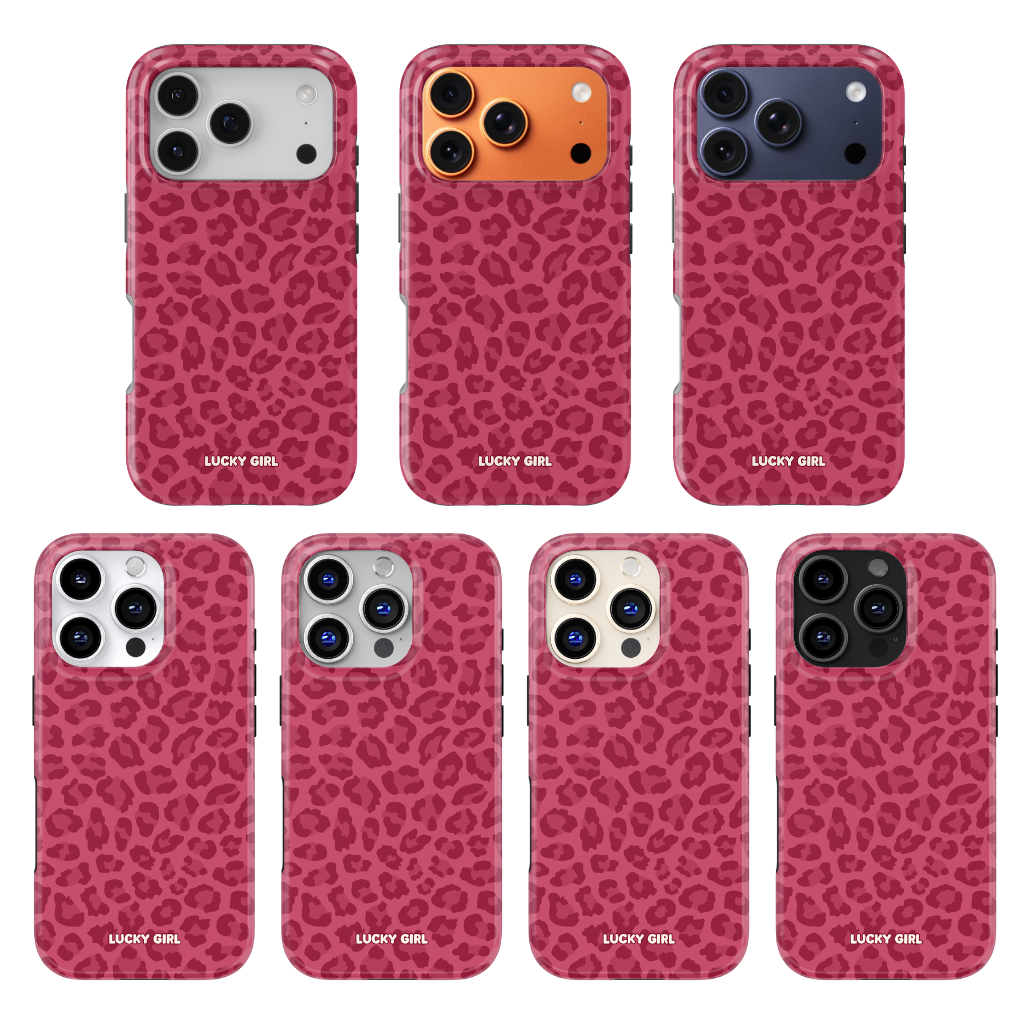 Black Cherry Leopard Phone Case