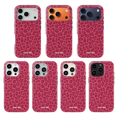 Black Cherry Leopard Phone Case