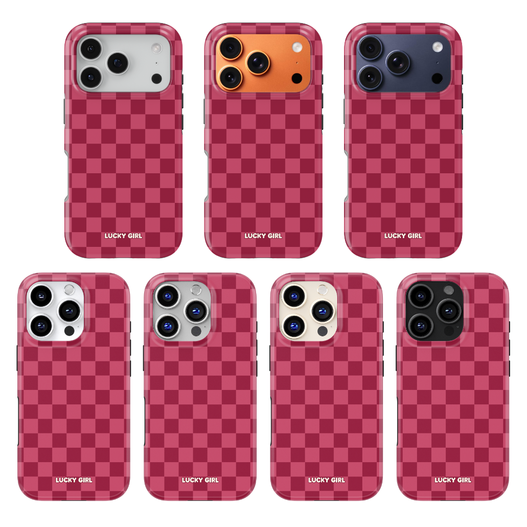 Black Cherry Checkers Phone Case