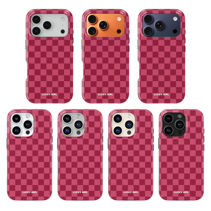 Black Cherry Checkers Phone Case