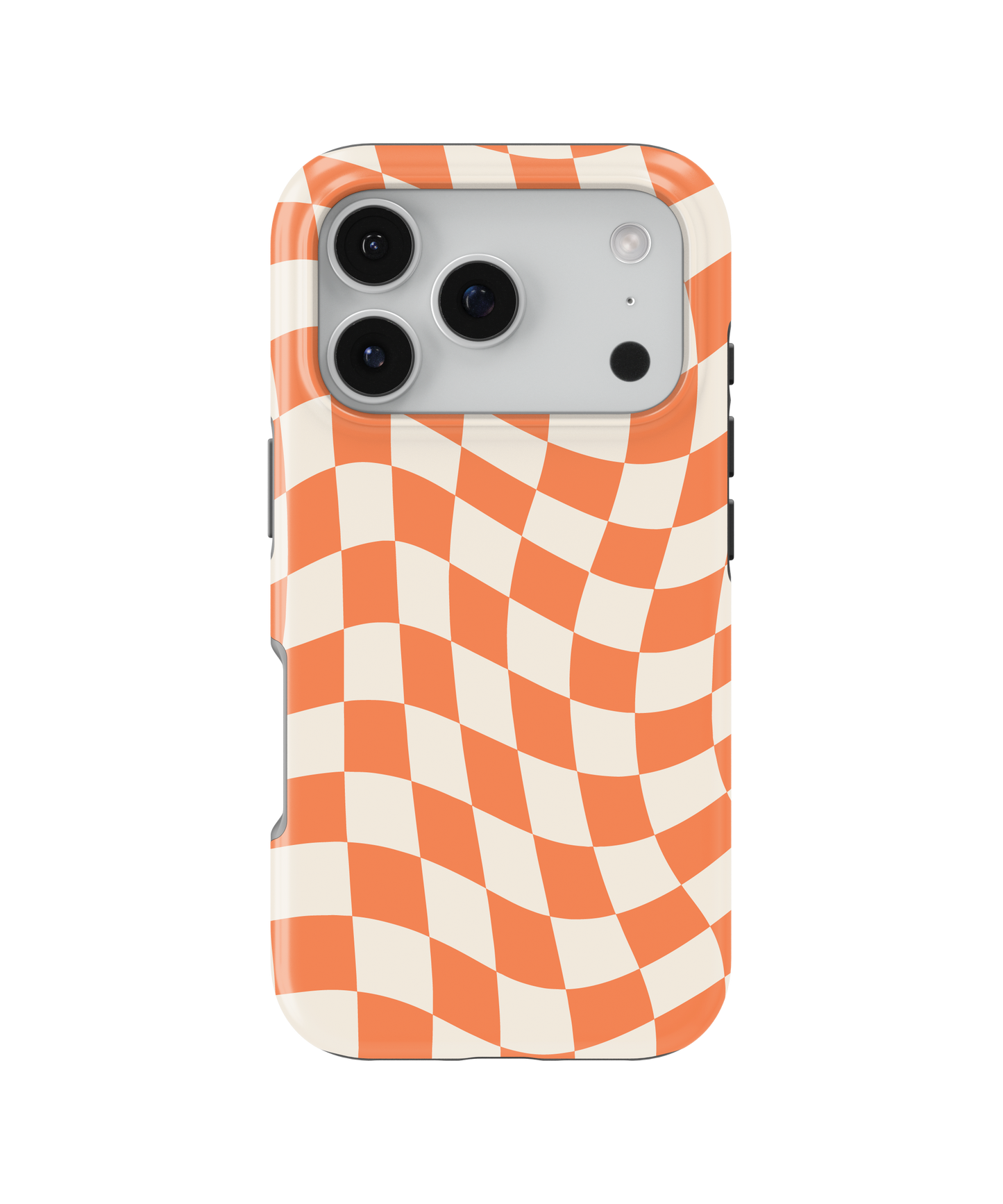 Tangerine Wavy Checkers II MagSafe Phone Case