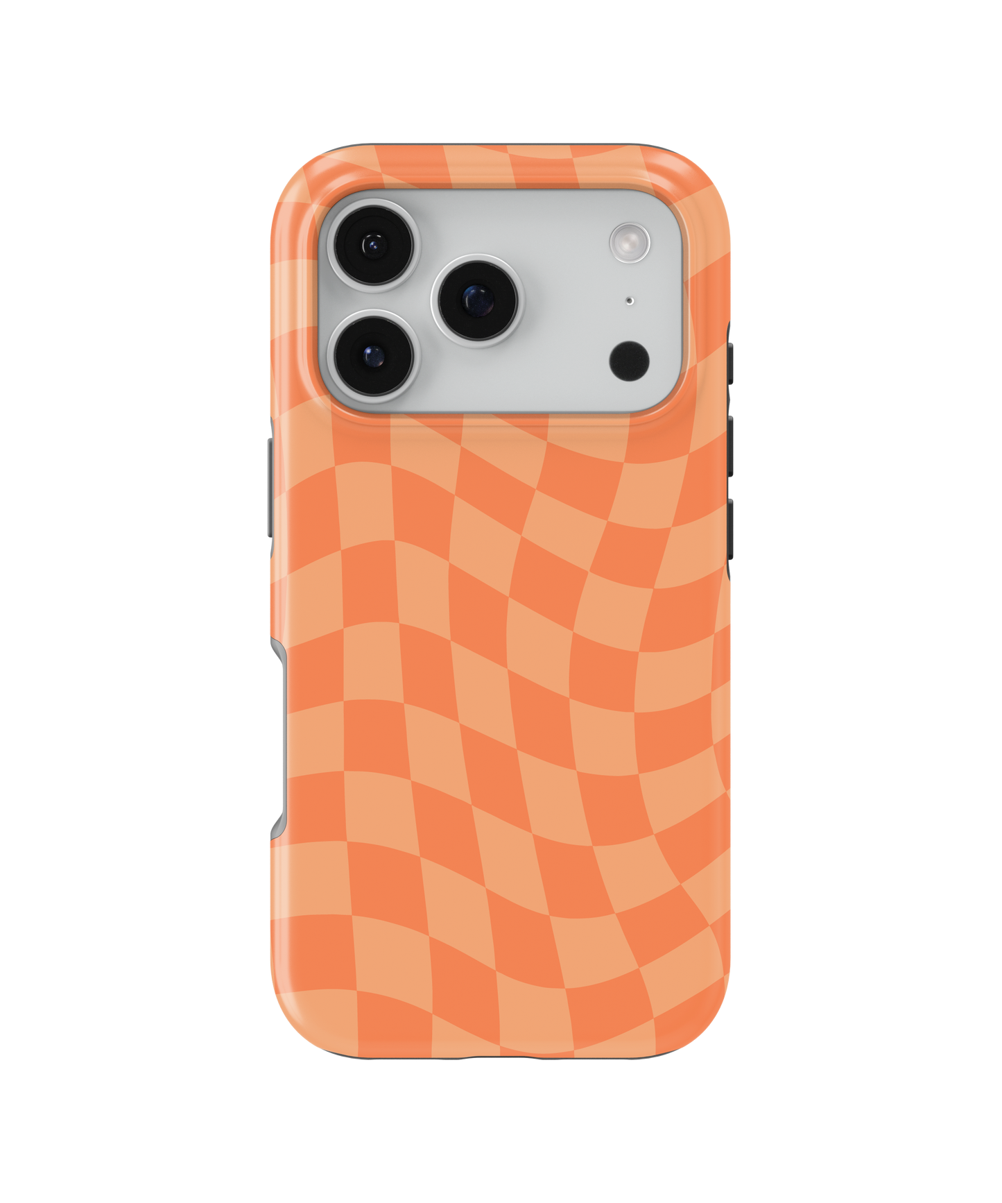 Tangerine Wavy Checkers MagSafe Phone Case