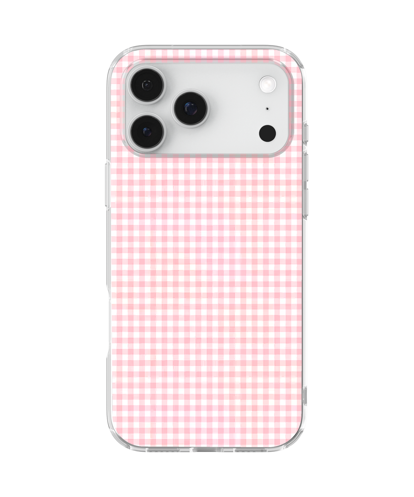 Pink Gingham Clear Case Insert