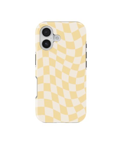 Banana Whispers Wavy Checkers II MagSafe Phone Case