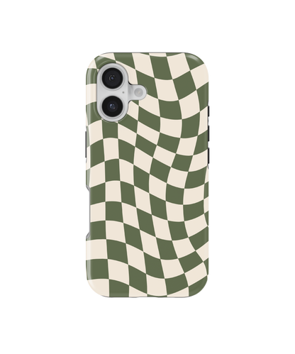 Moss Wavy Checkers II MagSafe Phone Case