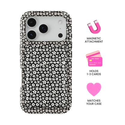Onyx Little Blooms MagSafe Card Holder