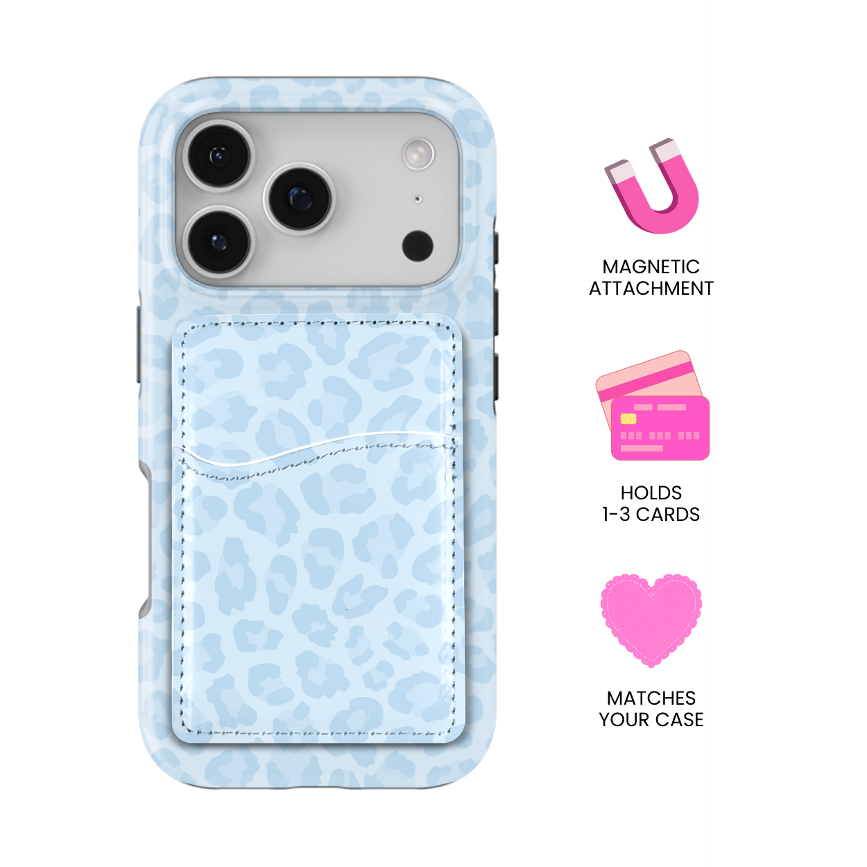 Cloud 9 Leopard MagSafe Card Holder