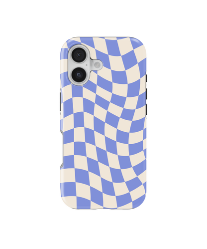 Bluebell Wavy Checkers II MagSafe Phone Case