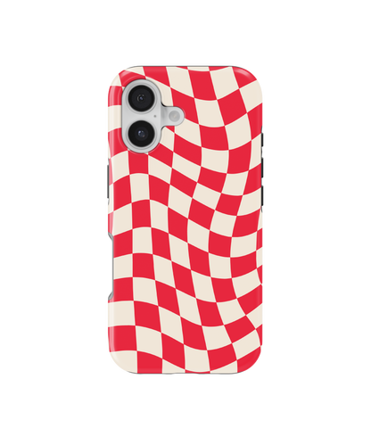 Vermillion Wavy Checkers II MagSafe Phone Case