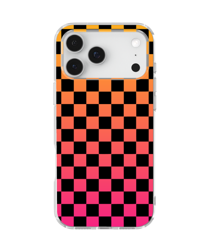 Sunset Soiree Checkers Holographic Clear Case Insert