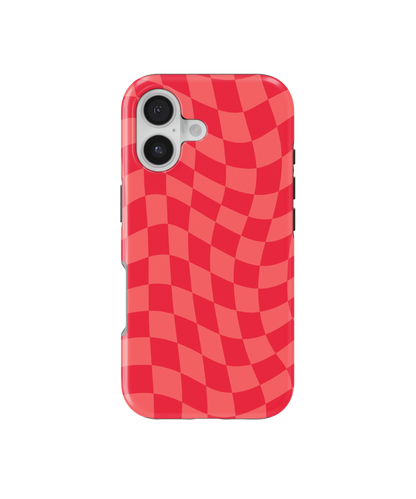 Vermillion Wavy Checkers MagSafe Phone Case