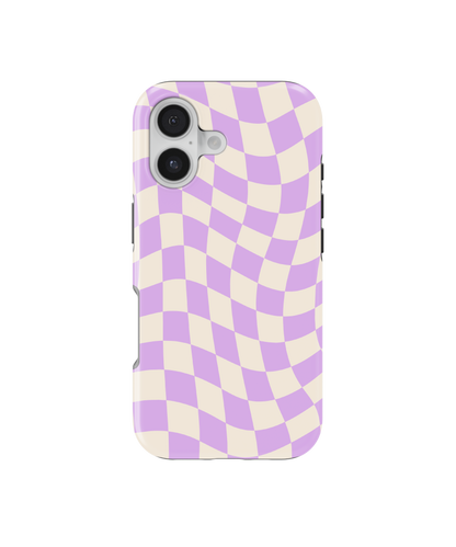 Lilac Wavy Checkers II MagSafe Phone Case