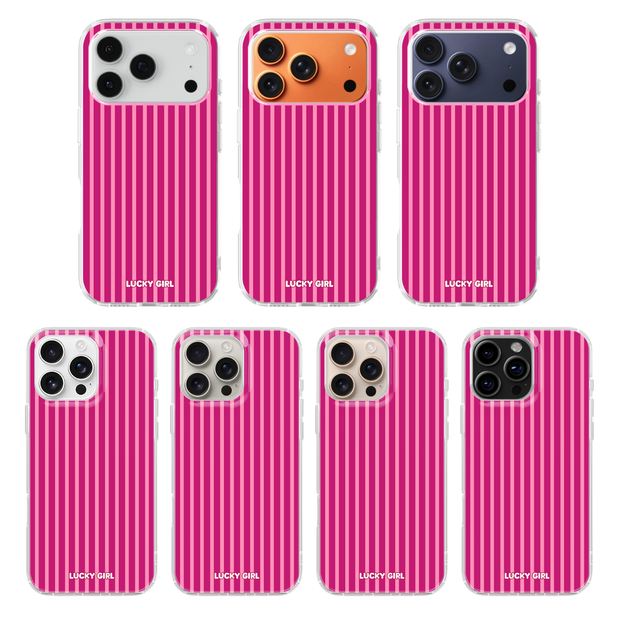 Berry Stripes Clear Case Insert