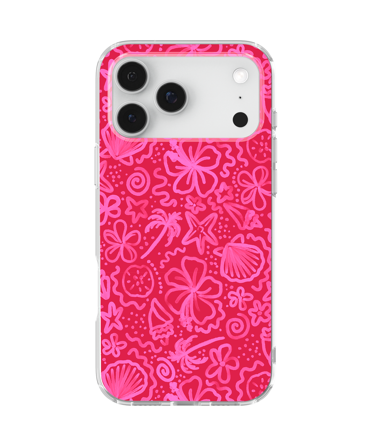 Coral Kiss Island Doodles Clear Case Insert