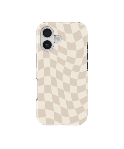 Vanilla Milkshake Wavy Checkers MagSafe Phone Case