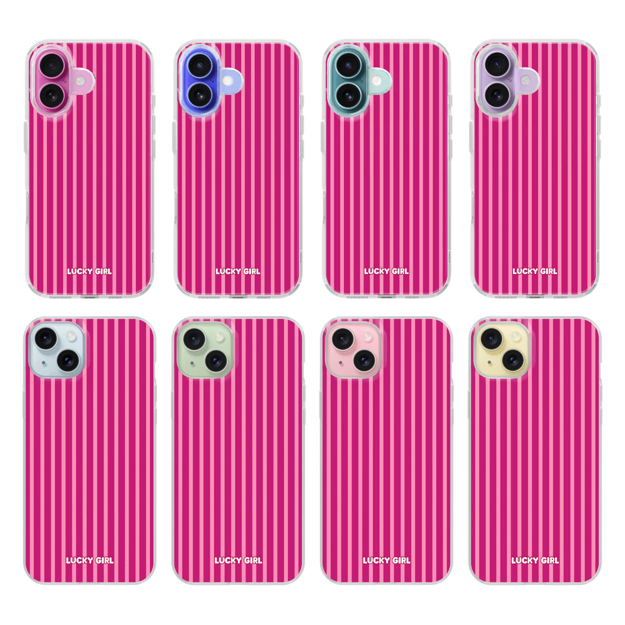 Berry Stripes Clear Case Insert