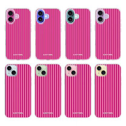 Berry Stripes Clear Case Insert