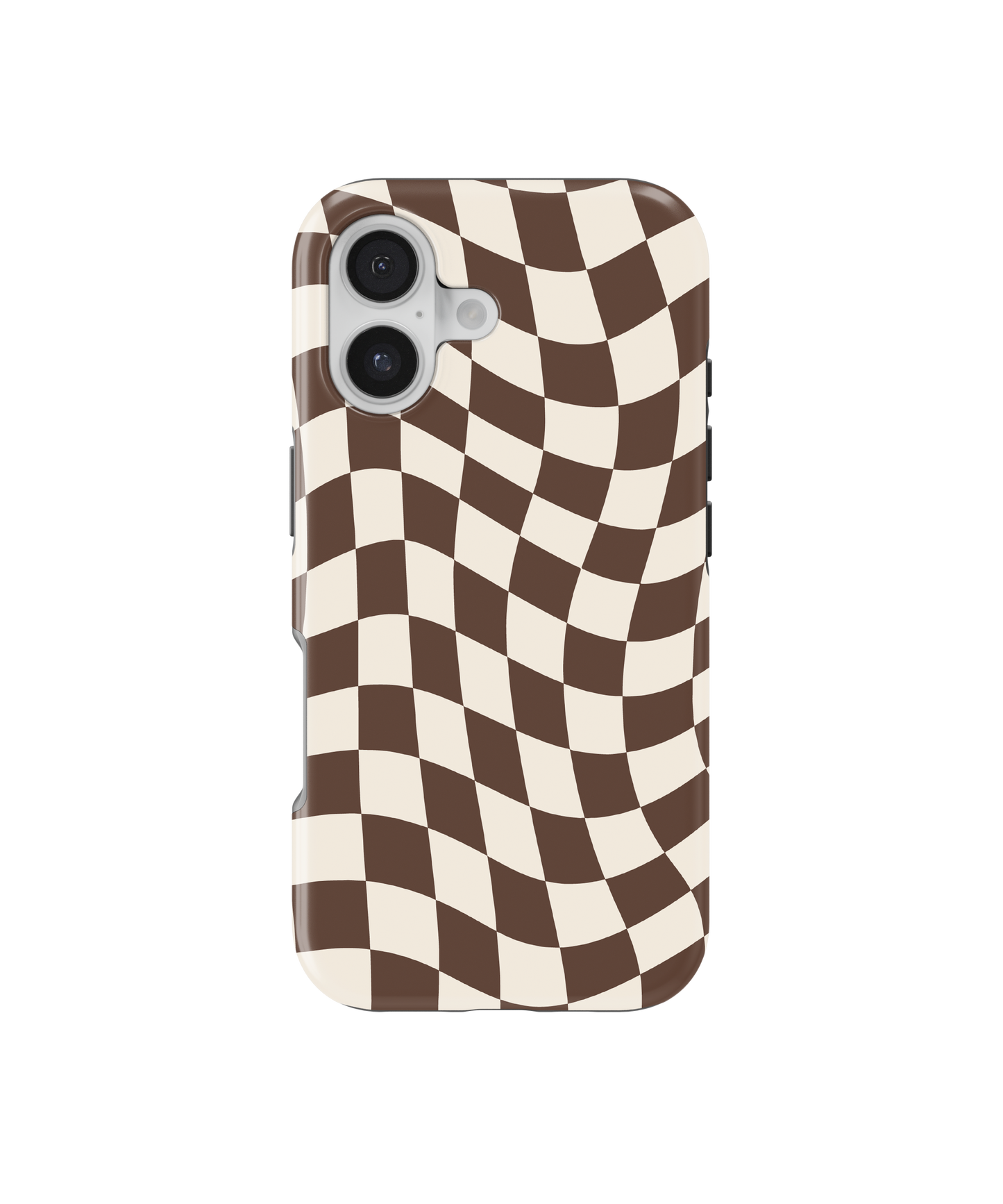 Espresso Wavy Checkers II MagSafe Phone Case