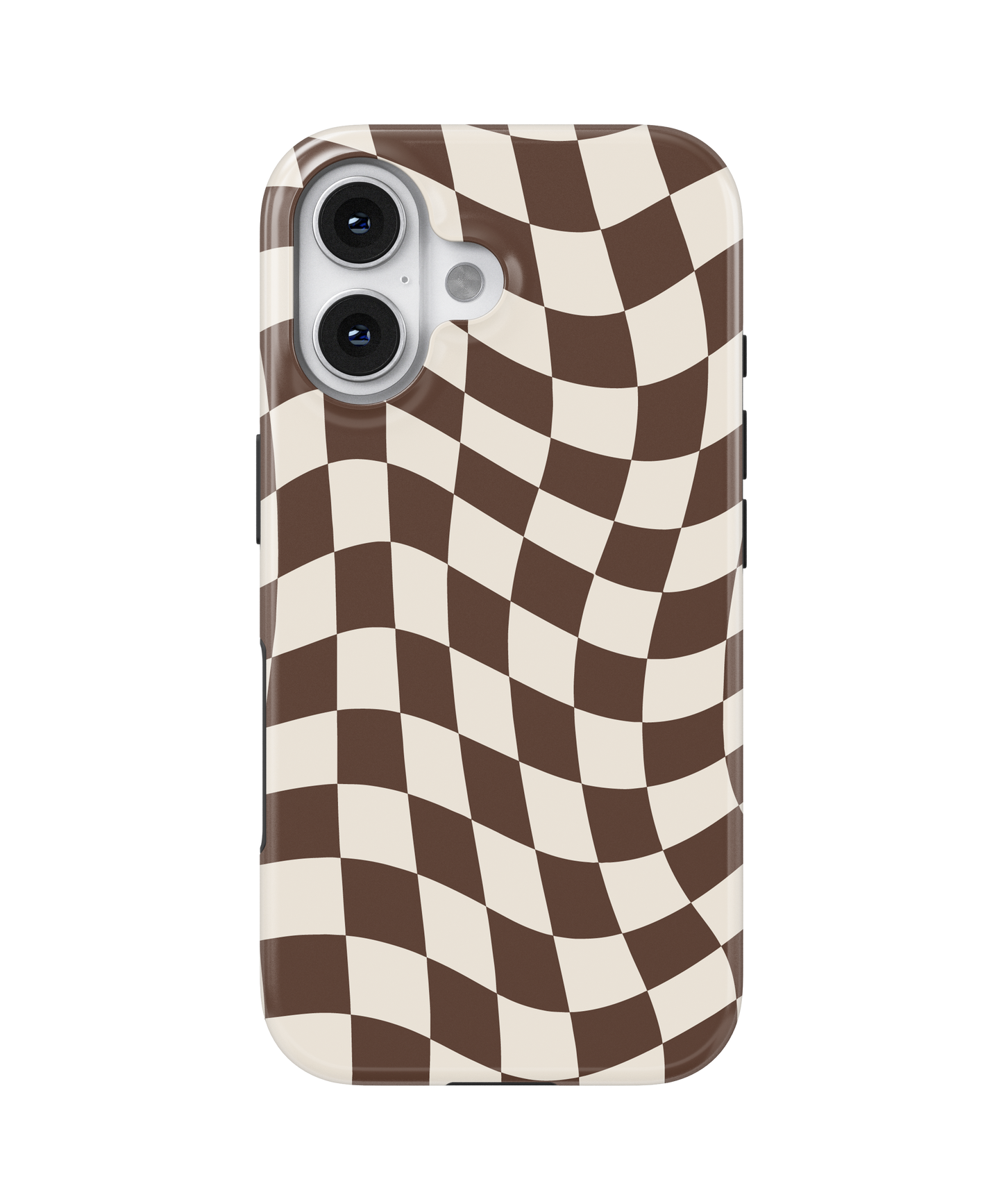 Espresso Wavy Checkers II MagSafe Phone Case