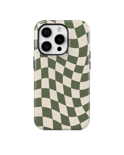 Moss Wavy Checkers II MagSafe Phone Case