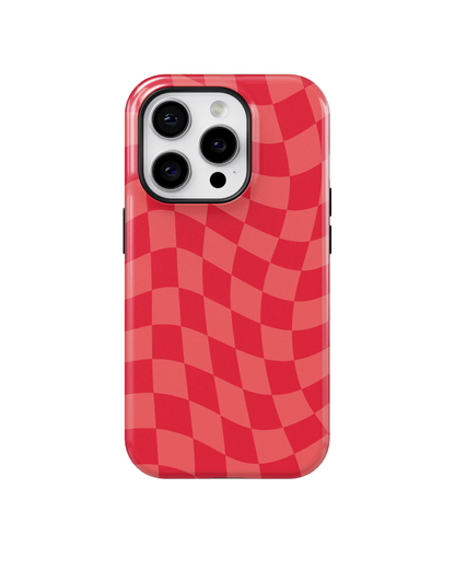 Vermillion Wavy Checkers MagSafe Phone Case