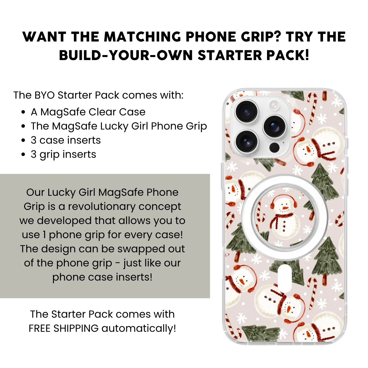 Snow Day Clear Case Insert